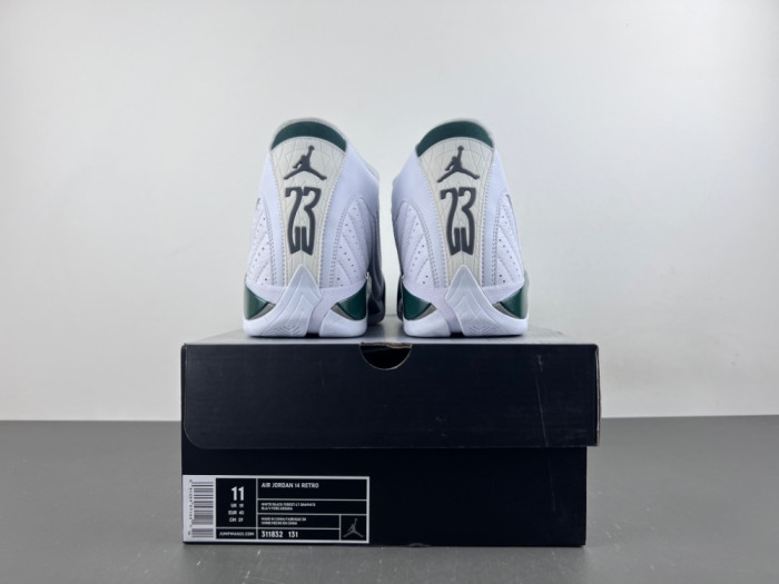 Jordan 14 Retro White Forest Green 311832-131