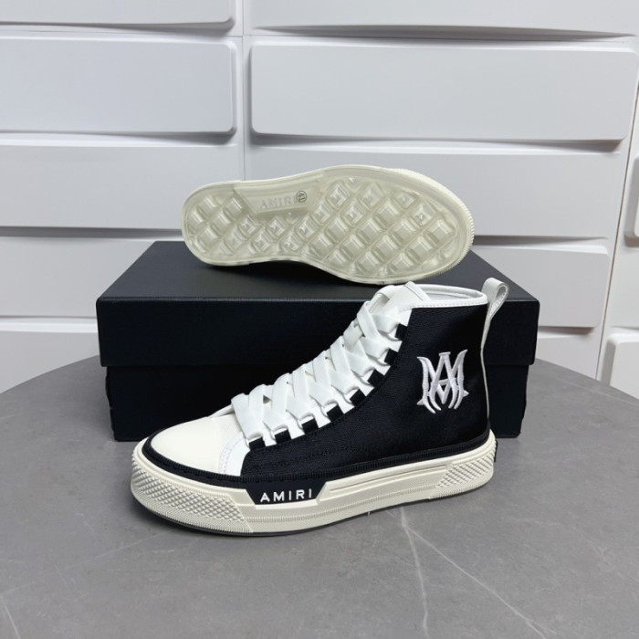 Amiri* Appliquéd Leather and Canvas Sneakers