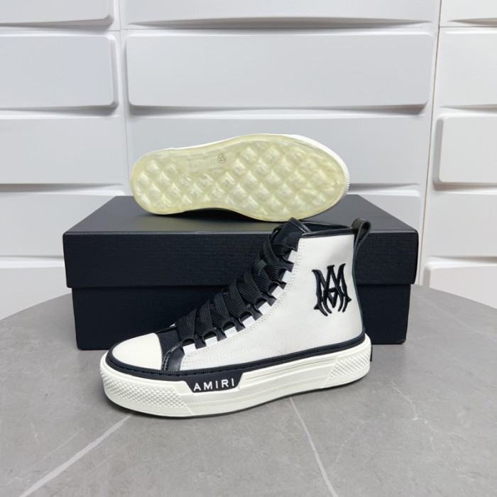 Amiri* Appliquéd Leather and Canvas Sneakers
