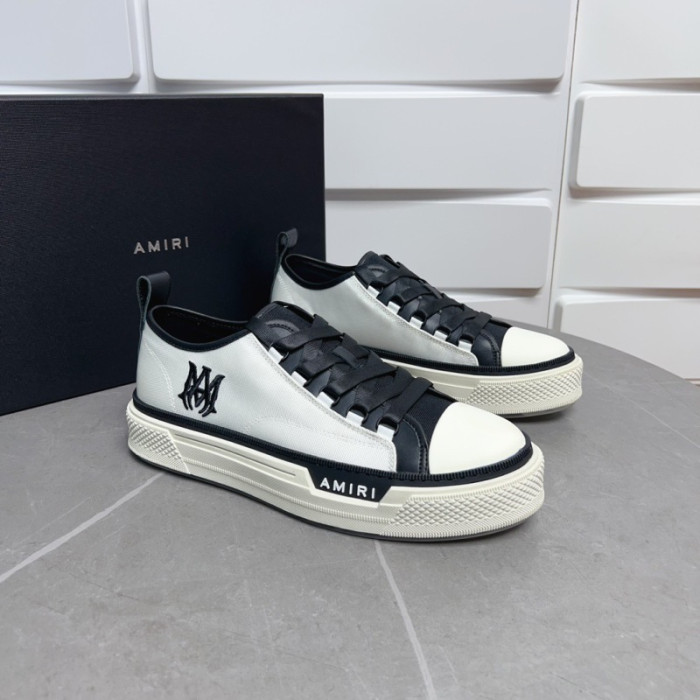 Amiri* Appliquéd Leather and Canvas Sneakers