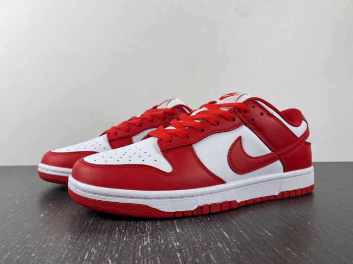 nike dunk low university red white cu1727-100
