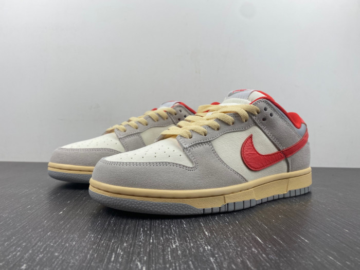 nike dunk low "grey/red" athletic department fj5429-133