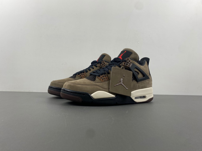 travis scott x air jordan 4 retro brown aj4-882335