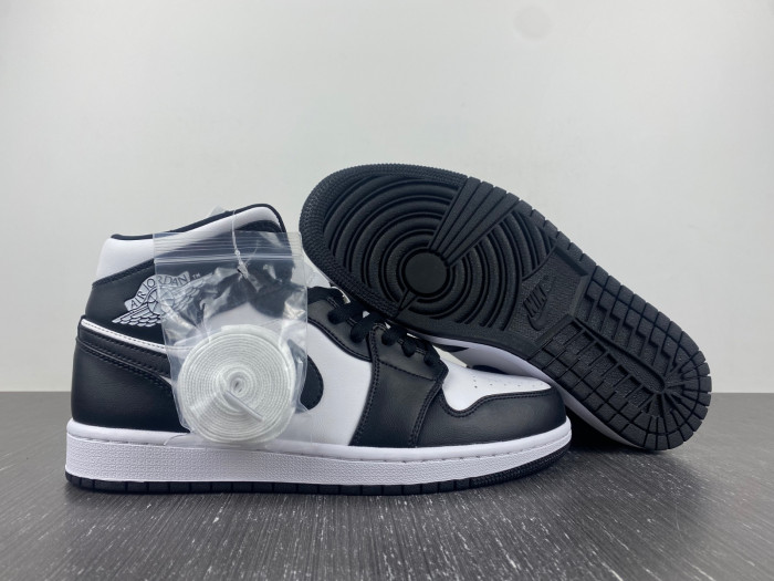 air jordan 1 mid "black/white" dv0991-101