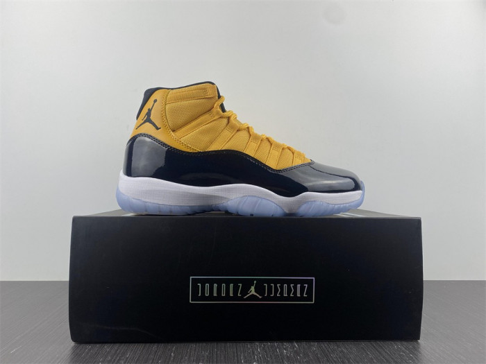 air jordan 11 retro black yellow ct8012-118