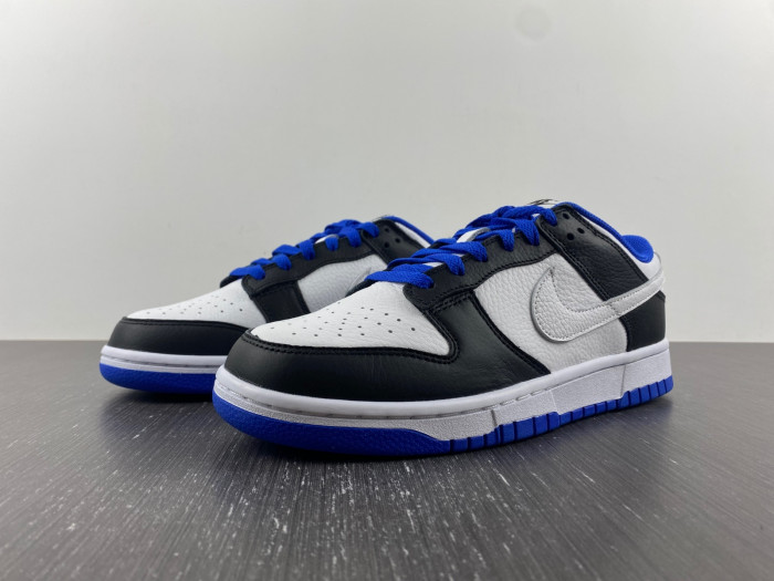 nike dunk low white black blue fd9064-110