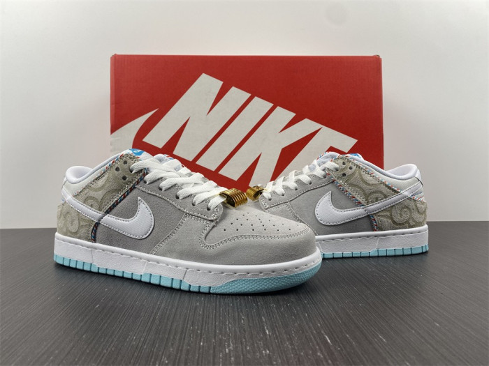 nike dunk low barbershop grey dh7614-500