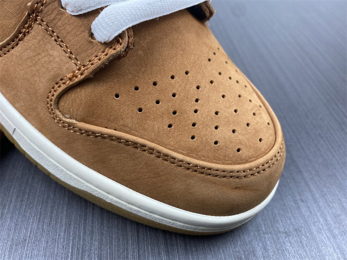 nike sb dunk low pro iso wheat brown white black dh1319-200