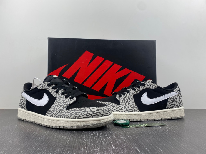 air jordan 1 low og "black cement" cz0790-001