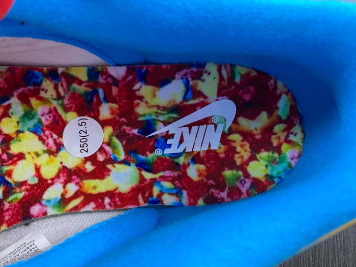 lebron james x nike dunk low fruity pebbles dh8009-600