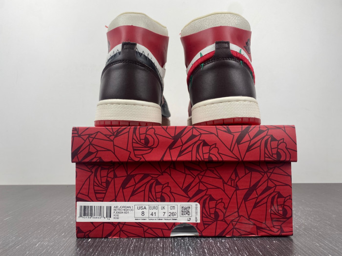 air jordan 1 zoom cmft 2 x teyana taylor gym red fj0604-601