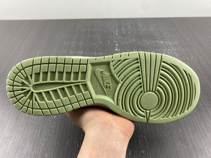 nike dunk low fleece green dq7579-300