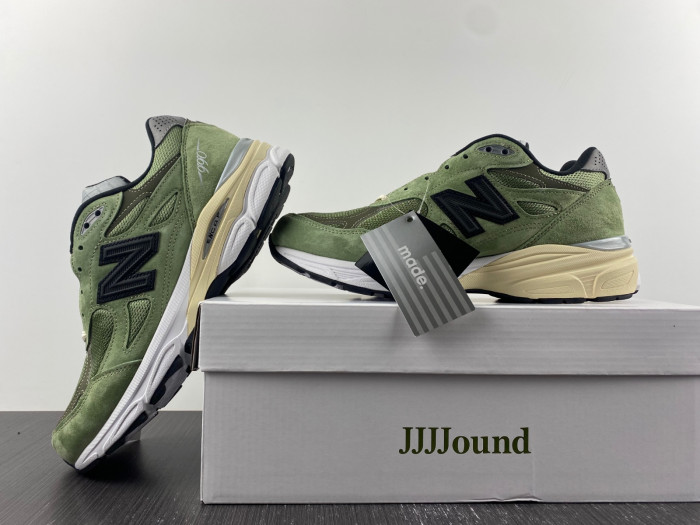 jjjjound x new balance 990v3 olive - m990jd3