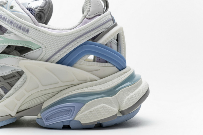 belanciaga Track 2 Sneaker White Light Blue 568615 W2GN3 9045