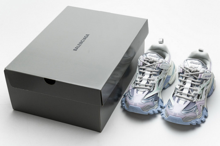 belanciaga Track 2 Sneaker White Light Blue 568615 W2GN3 9045