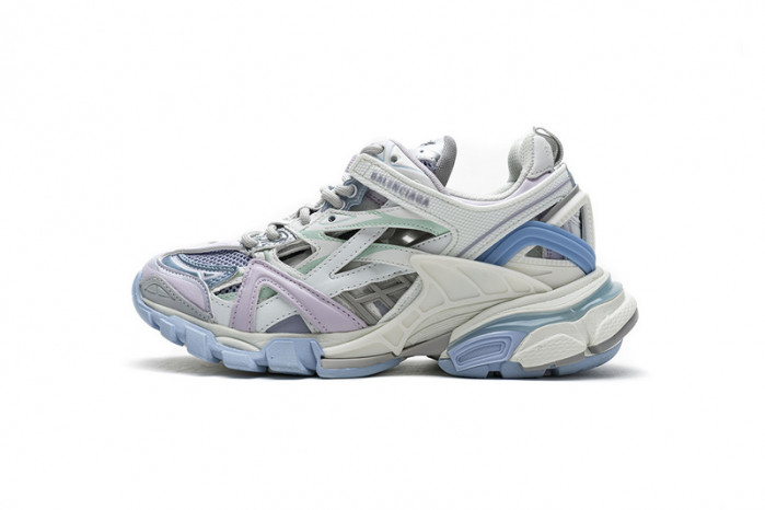 belanciaga Track 2 Sneaker White Light Blue 568615 W2GN3 9045