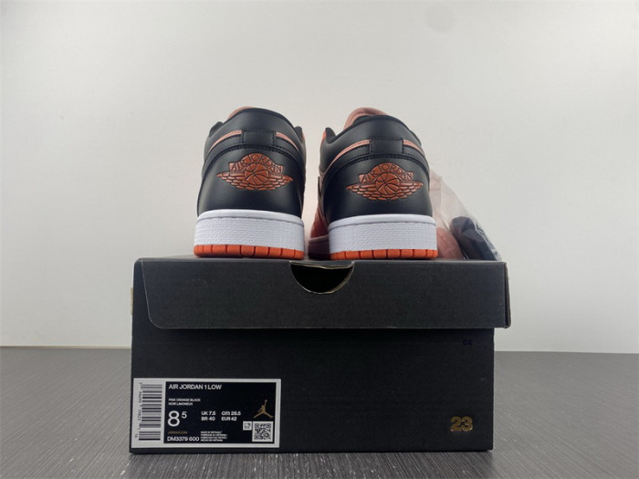 air jordan 1 low orange black dm3379-600