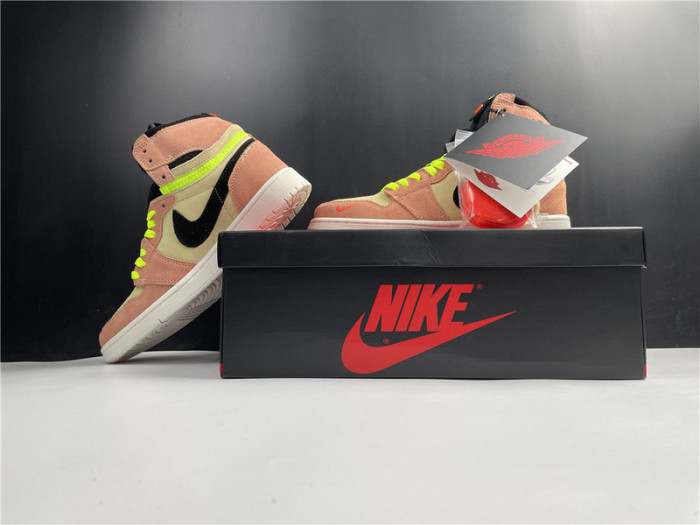 air jordan 1 high switch peach cw6576-800