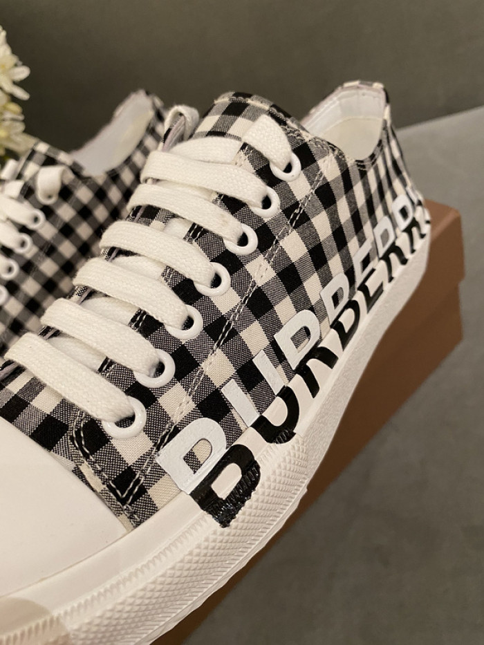 B**rry vintage check cotton sneakers