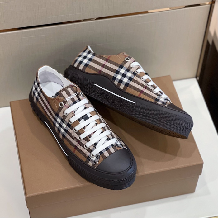 B**rry vintage check cotton sneakers