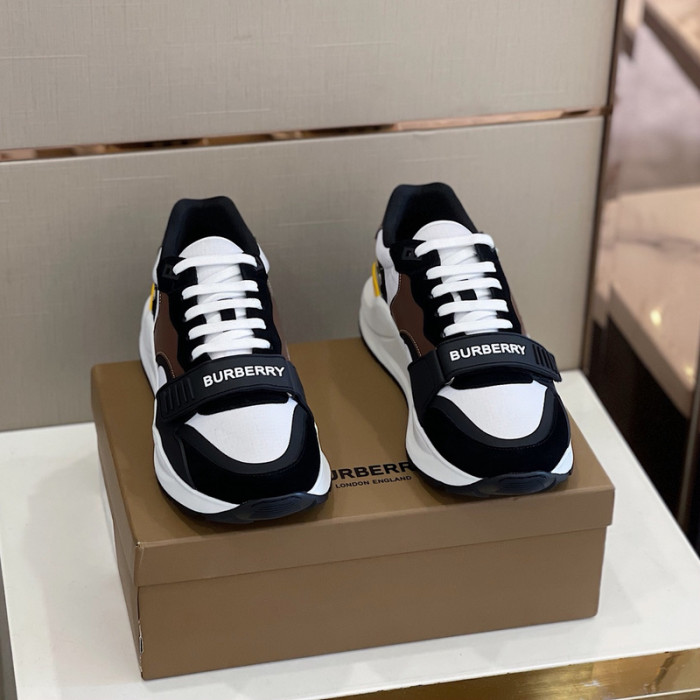 Bur*berry Vintage Check, Leather and Mesh Sneakers