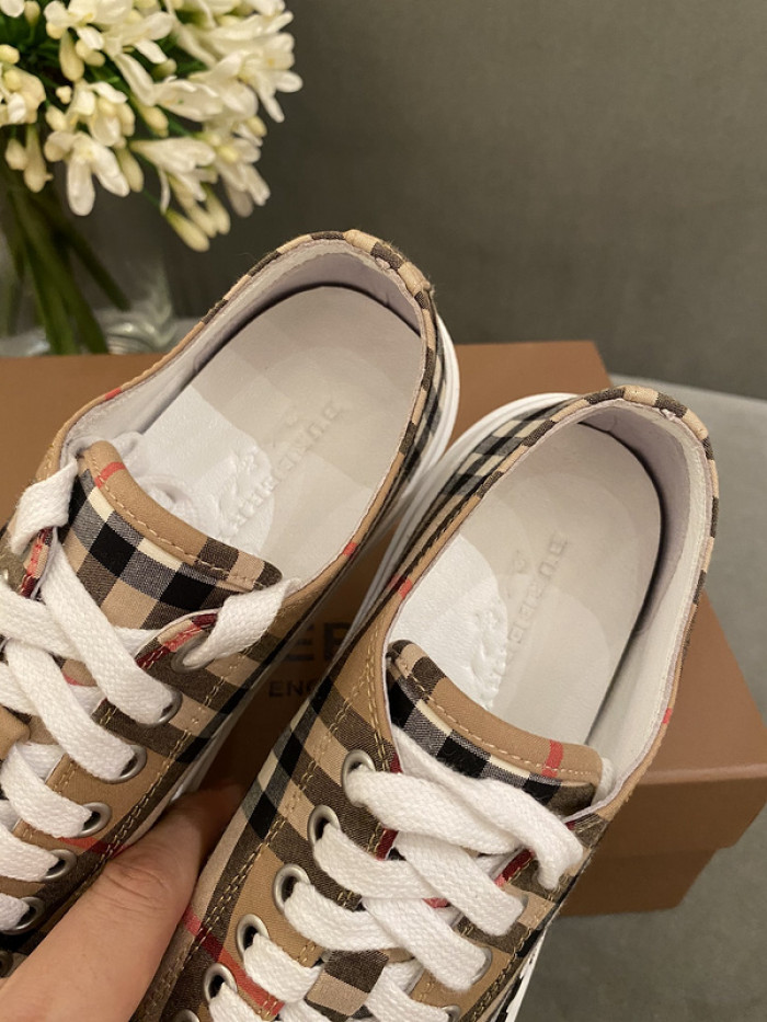 B**rry vintage check cotton sneakers