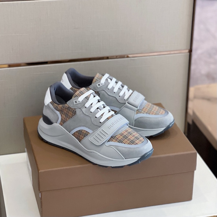 Bur*berry Vintage Check, Leather and Mesh Sneakers