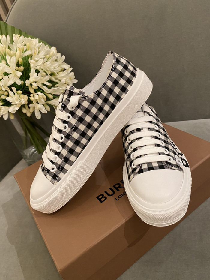 B**rry vintage check cotton sneakers