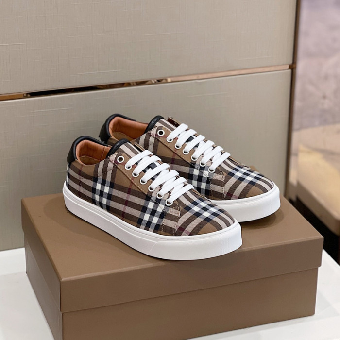 Bur*berry Vintage Check Cotton Sneakers