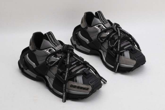 mixed-material space sneakers