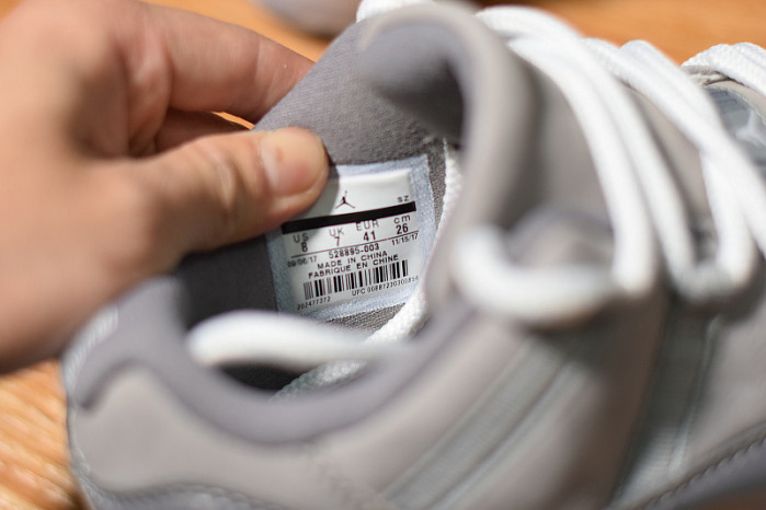 air jordan 11 low "cool grey" 528895-003
