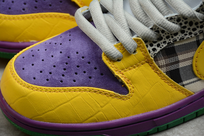 nike sb dunk low pro iw purple/yellow-violet-pink 318403-137