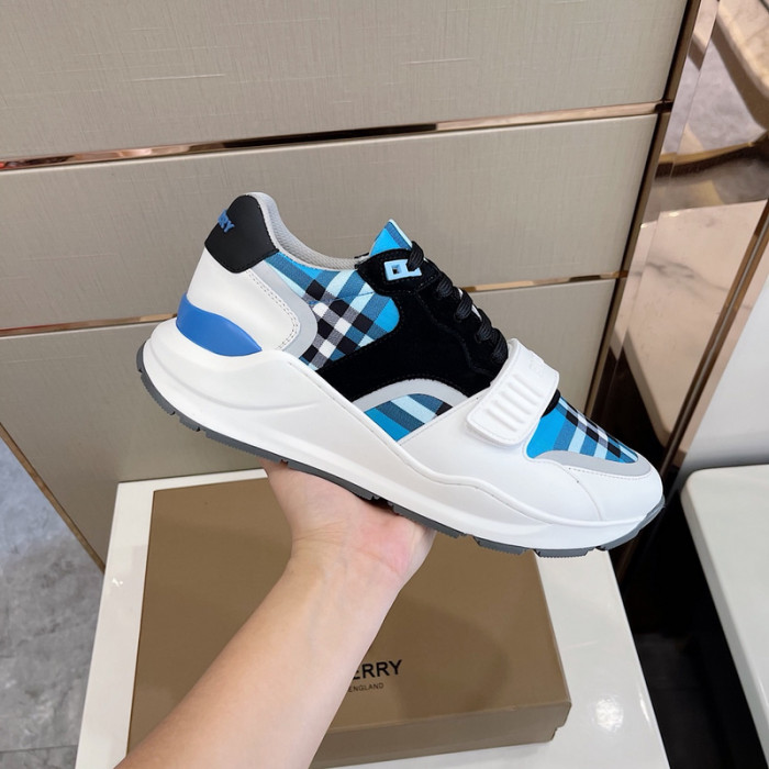 Bur*berry Vintage Check, Leather and Mesh Sneakers