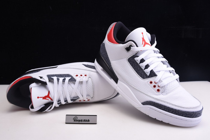 air jordan 3 retro "white fire red" cz6431-100