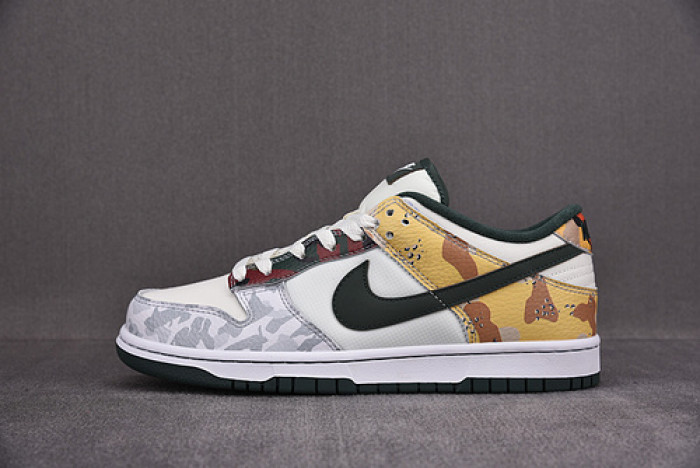 nike dunk low se sail multi-camo dh0957-100